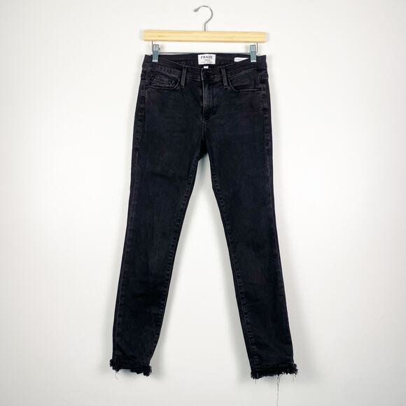 FRAME Le Skinny De Jeanne Raw Hem Jeans in Whittier Size 28 - Picture 2 of 10
